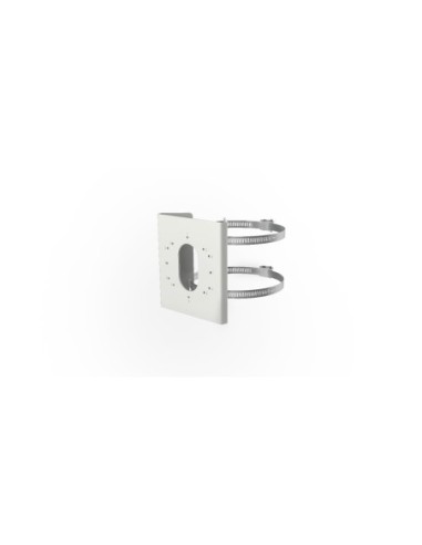 Hikvision - 302702337 - Adaptateur poteau, en inox, blanc , accesoires de montage inclus