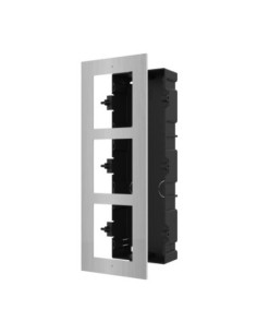 Hikvision - 305700707 - INOX Cadre d'encastrement 3 modules