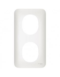 SCHNEIDER - S260724 - Ovalis - Plaque de finition - 2 postes vertical Blanc