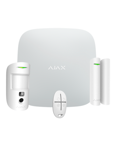 Kit alarme Ajax StarterKit Cam blanc – Hub 2 + MotionCam
