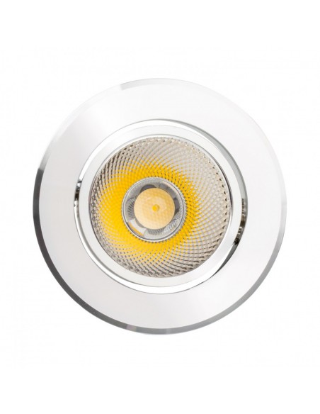 Spot Downlight LED COB Orientable Rond 7W (UGR19) Argenté Coupe Ø 65mm