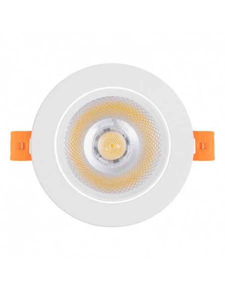 Spot Downlight LED COB Orientable Rond (UGR19) 12W Blanc Coupe Ø 90mm