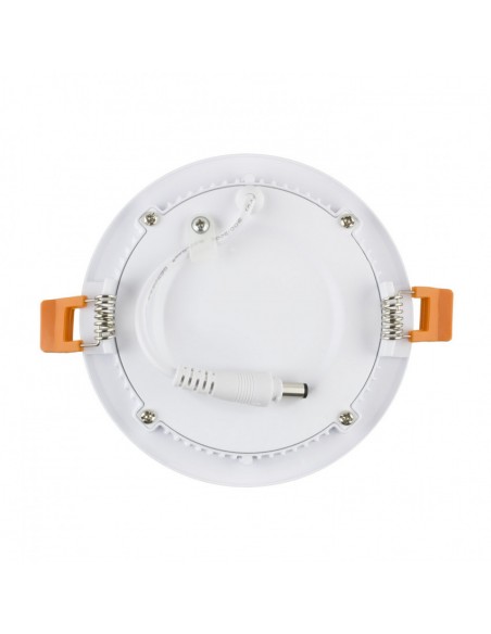 Dalle LED Ronde Extra-Plate CCT Sélectionnable 6W Dimmable Coupe Ø 110 mm