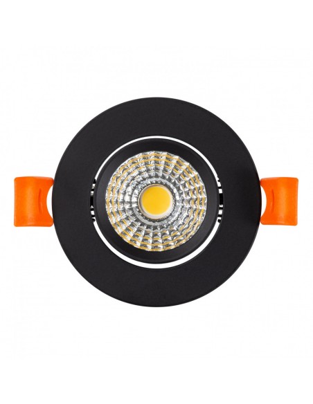Spot Downlight LED COB Rond Orientable (UGR19) 3W Noir Coupe Ø 55mm CRI92 Expert Color