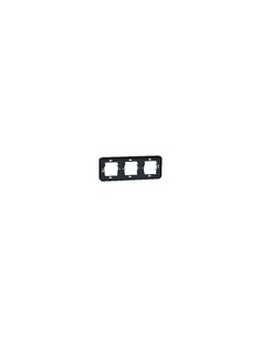 Mureva Styl - Cadre 2 postes horizontal - encastré - IP55 - IK08 - gris 2