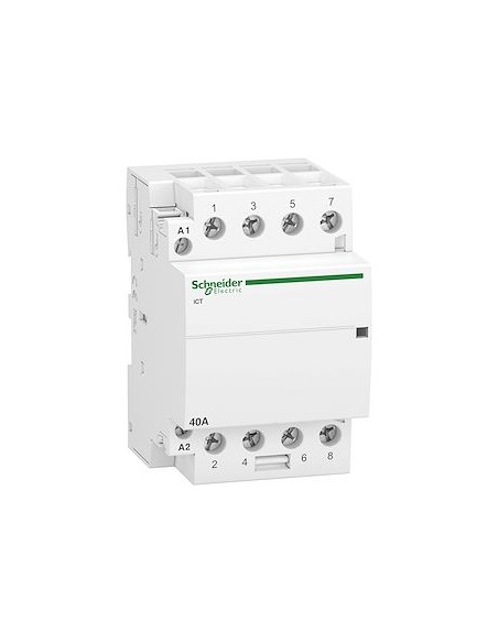 Schneider - A9C20844 - Acti9 iCT - Contacteur auxiliarisable - 4P - 40A - 4NO - 230/240Vca - 50Hz