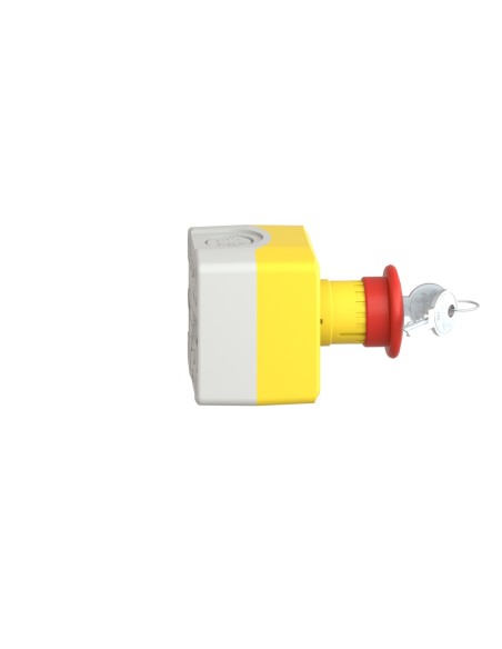 Schneider –  XALK188E - Harmony XAL - boite jaune arrêt urgence rouge à clé - 1F+1O - Ø40