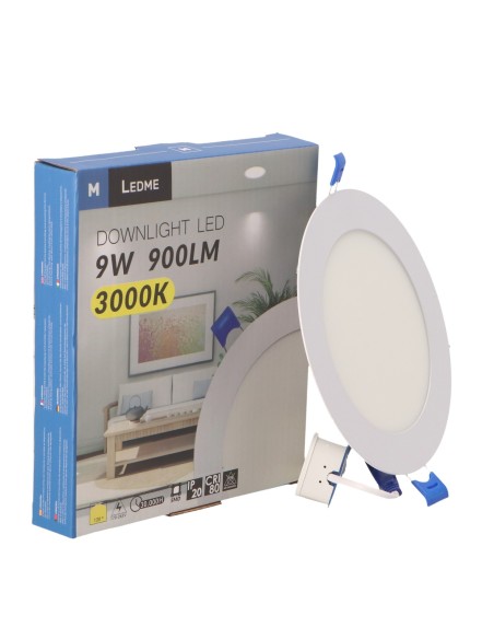 BRICOELECT - BRLM5206 - Dalle Led Circulaire Série Slim 9W - 3000K