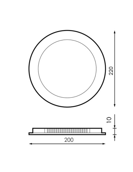 BRICOELECT - BRLM5211 - Dalle Led Circulaire Série Slim 20W