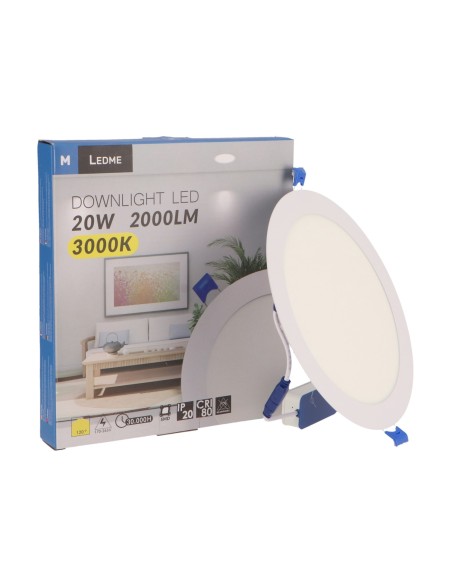 BRICOELECT - BRLM5211 - Dalle Led Circulaire Série Slim 20W