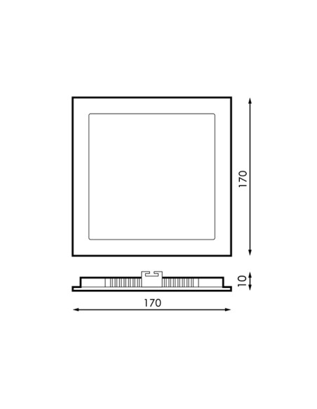 BRICOELECT - BRLM5227 - Dalle Led Carré Série Slim 12W