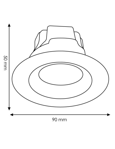 BRICOELECT - BRLM4162 - Spot Downlight Led Orientable Cobmax 7W