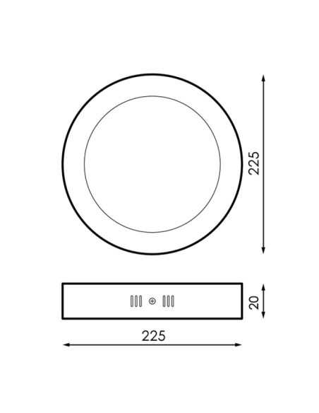 BRICOELECT - BRLM5245 - Plafonnier Led Circulaire Série Slim 20W