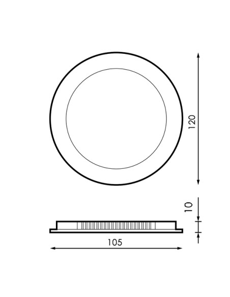 BRICOELECT - BRLM5202 - Dalle Led Circulaire Série Slim 6W