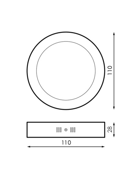 Plafonnier LED Circulaire Slim 6W 3000K - Ledme BRLM5289