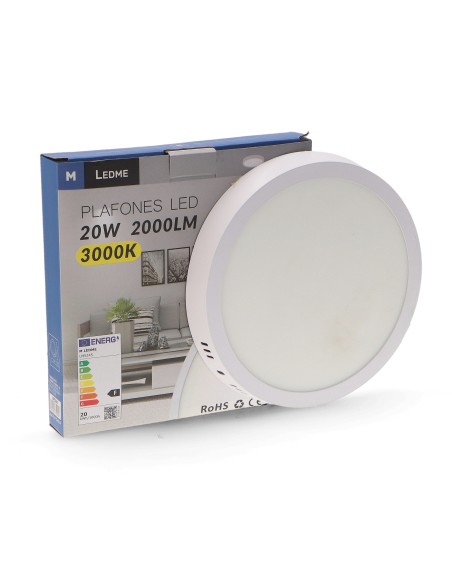 Plafonnier LED Circulaire Slim 20W 6000K - Ledme BRLM5243