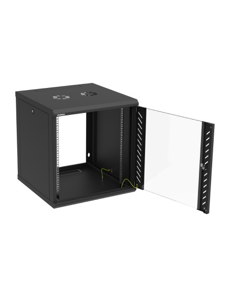 GIGAMEDIA - COF12U2P6MN - Baie informatique 600X600X600mm Coffret 19' MODULBOX 12U prof 600 mm - Noir