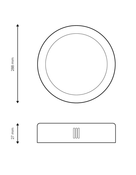 Plafonnier Led Circulaire Slim 25W à pas cher !