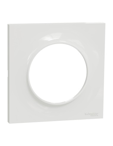S520702 Plaque Odace Styl blanche 1 poste Schneider