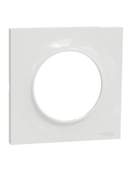 S520702 Plaque Odace Styl blanche 1 poste Schneider