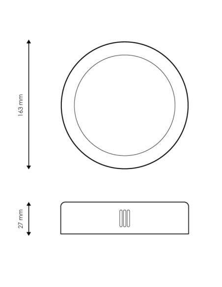 BRICOELECT - BRLM5240 - Plafonnier Led Circulaire Série Slim 12W