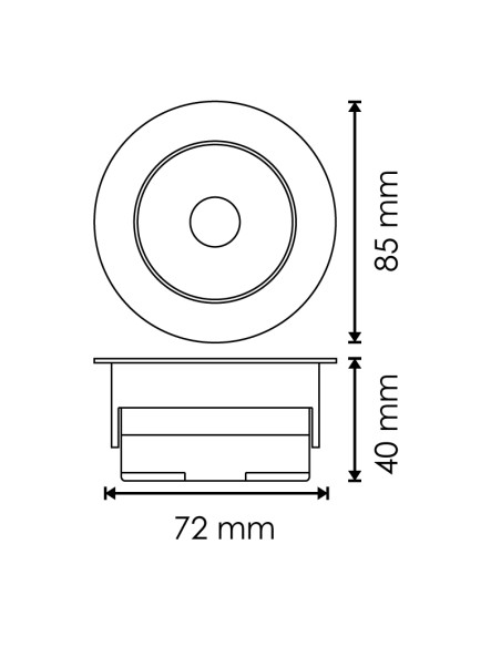 BRICOELECT - BRLM4283 - Spot Downlight Led Road 7W Ip54