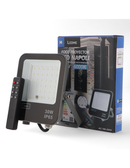 Projecteur LED Napoli 30W avec Détecteur de Mouvement IP65 - Ledme BRLM6516