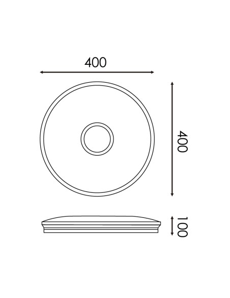 Plafonnier Led Cct Circulaire Bari 40W à prix faible