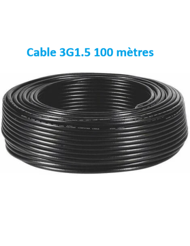 Câble U-1000 R2V 3G1,5 mm² – Couronne 100 m