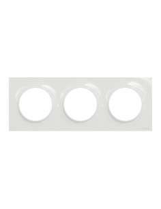 S520706 Plaque Odace Styl blanche 3 postes Schneider 2