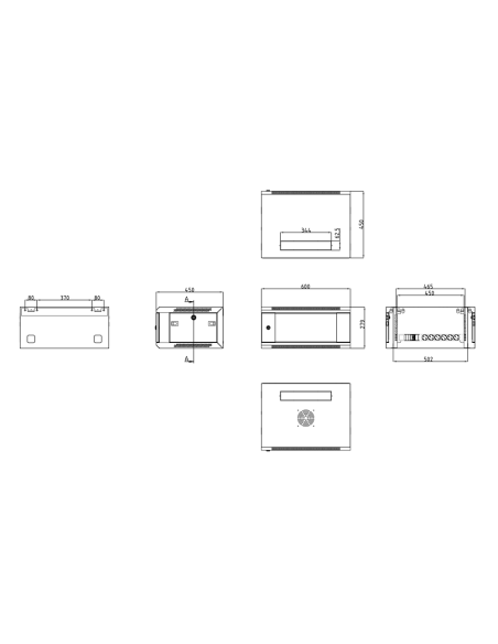 BricoElect - RACK-4U - Armoire rack pour mur