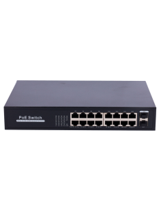 SW1816POE-GF-250-E - Switch PoE 16 ports RJ45 + 2 SFP Uplink