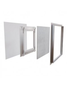 Baillindustrie - GRAB600X600 - Grille de reprise porte-filtre alu blanc 600x600 2