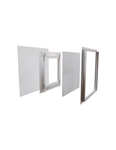 Baillindustrie - GRAB600X600 - Grille de reprise porte-filtre alu blanc 600x600