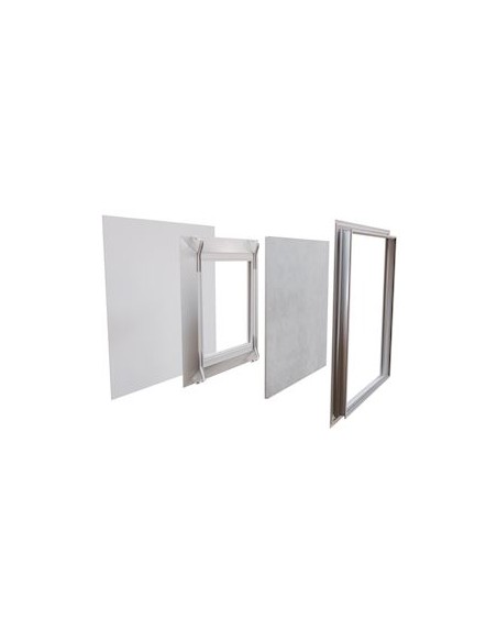 Baillindustrie - GRAB600X600 - Grille de reprise porte-filtre alu blanc 600x600