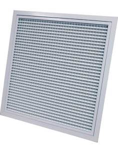 Baillindustrie - GRAB600X600 - Grille de reprise porte-filtre alu blanc 600x600