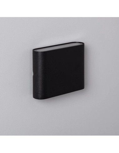 BRICOELECT - C182520 - Applique Murale Extérieure LED 6W 4000K Aluminium Carrée Éclairage Double Face Noire