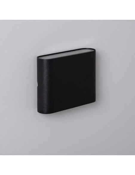 BRICOELECT - C182520 - Applique Murale Extérieure LED 6W 4000K Aluminium Carrée Éclairage Double Face Noire
