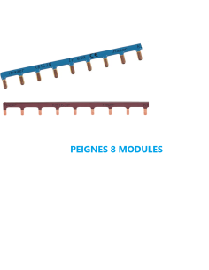 Hager - KB163-8M -Peigne Horizontal 8 modules phase/neutre