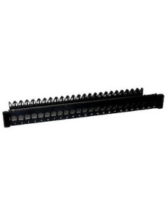 Bricoelect - 981400 - Panneau 19' 1U DATA 24 Ports RJ45 à équiper (ancienne réf VOLSPK24)