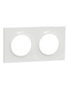 S520704 Plaque Odace Styl blanche 2 postes Schneider