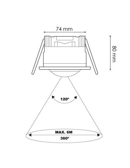 Détecteur de Mouvement PIR 360° Encastré IP20 - Ledme LM9016