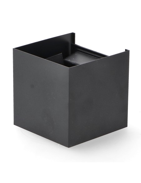 Applique murale LED Cube noire 12W IP54 - Ledme LM6184