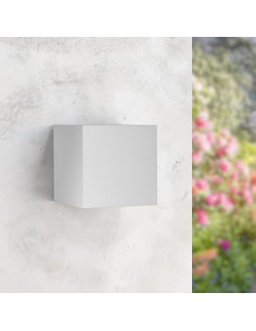Applique murale LED Cube blanche 12W IP54 - Ledme LM6183