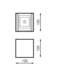 Applique murale LED Cube blanche 12W IP54 - Ledme LM6183 2