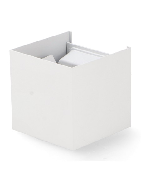 Applique murale LED Cube blanche 12W IP54 - Ledme LM6183