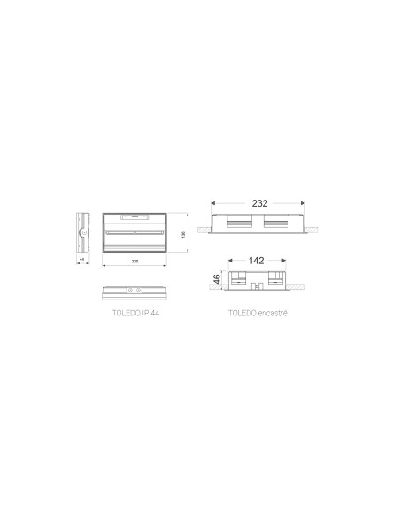 BLOC SATI TOLEDO IP44 LTS-3001BX