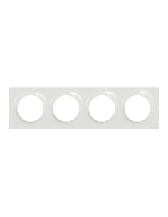 S520708 Plaque Odace Styl blanche 4 postes Schneider 2