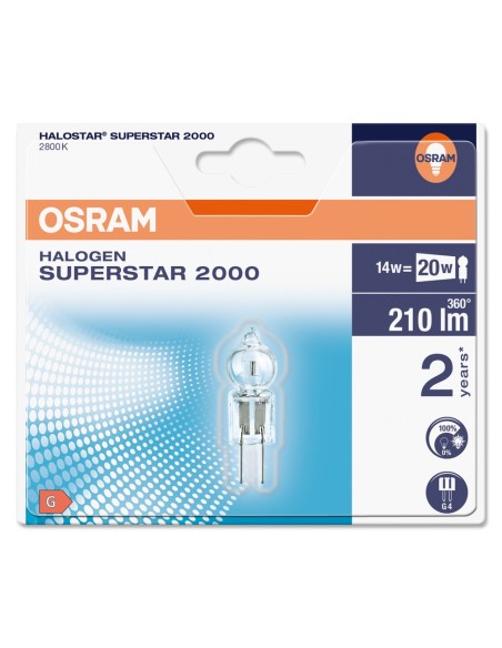 OSRAM - 4008321990181 - HALO SPST capsule 14W=20 12V G4 -2ans - Blister