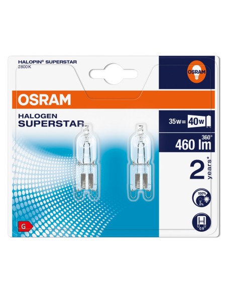 OSRAM - 4052899195370 - HALO SPTAR capsule 33W=40 230V G9 Lot de 2 - Blister